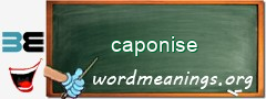 WordMeaning blackboard for caponise